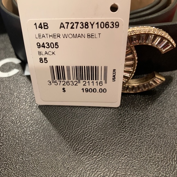 COPY - COPY - (Authentic) Chanel belt with crystal buckle - Picture 2 of 7